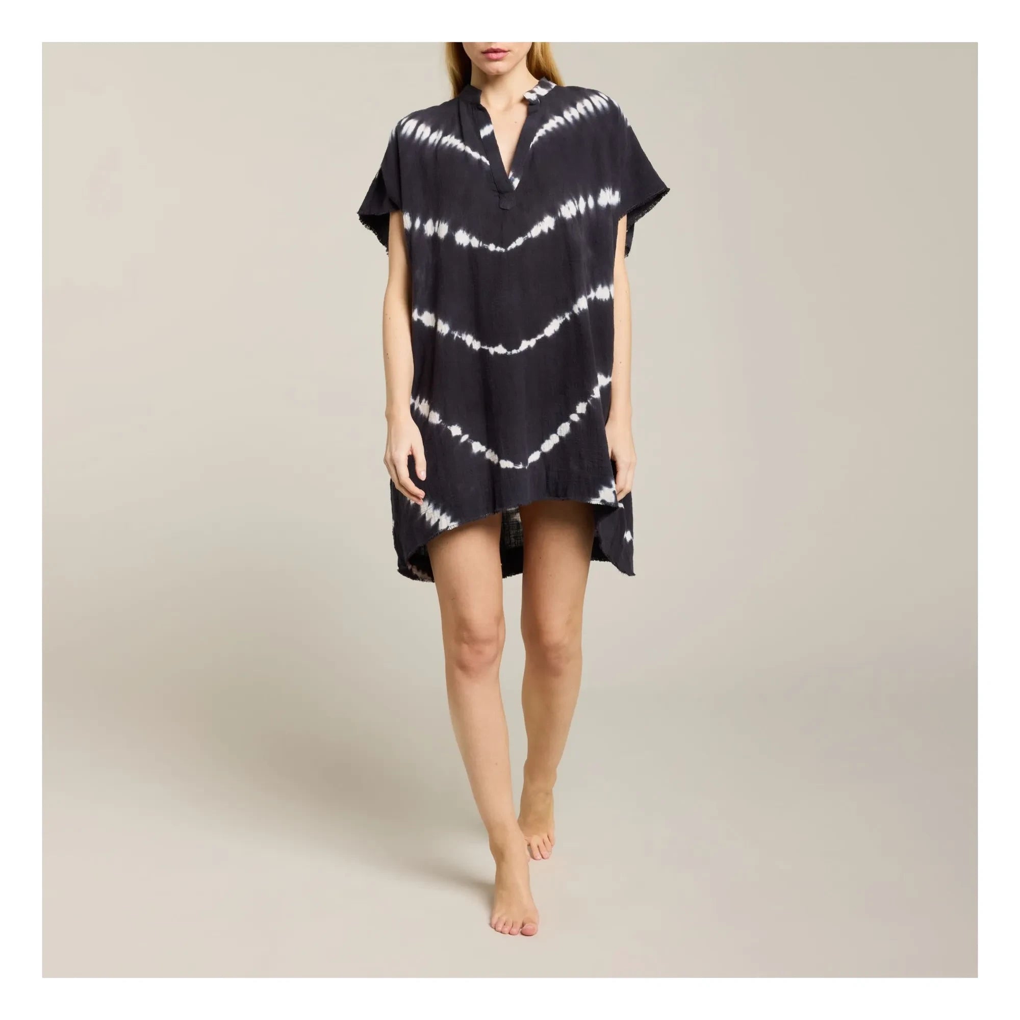 Maison Saint Julien - Propriano Batik-Tunika | Klassisch marineblau