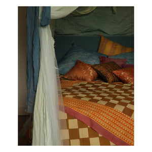 Doing Goods - Checkmate atışlı ve pamuk tote çanta | Hardal