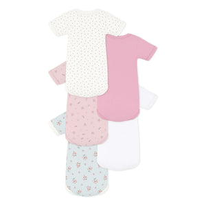 Petit Bateau - 5 Parça Çiçekli Bodyler | Pembe