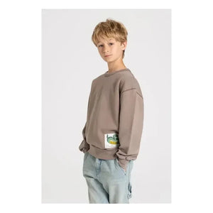 Finger in the nose - Blow organik pamuk sweatshirt | Vizyon kahverengi