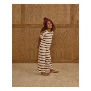 Rylee + Cru - Gestreifte Mesh-Hose | Stein