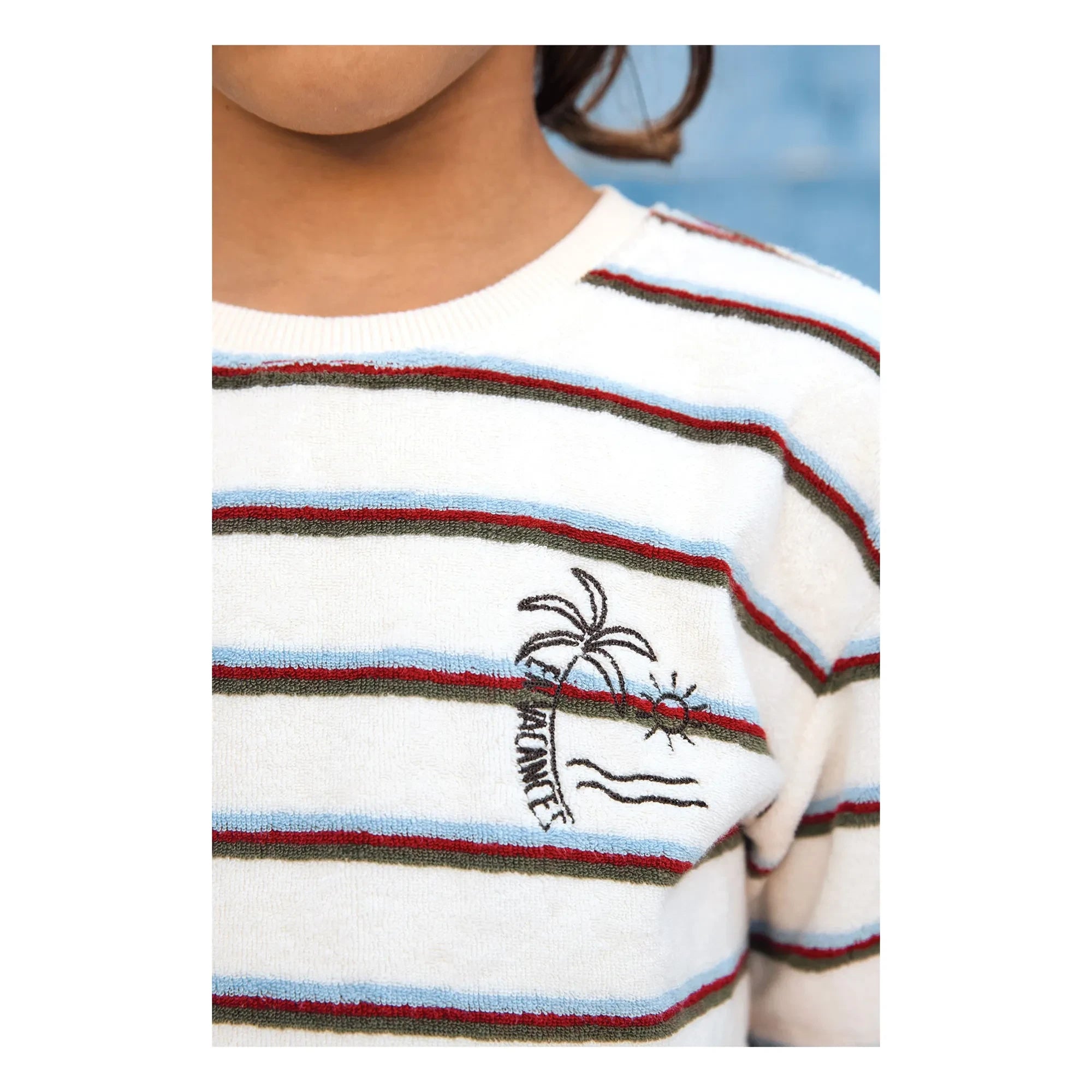 Bonton - Livo Striped Towel T-Shirt | White
