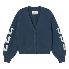 The Tiny Big Sister - Cotton Swan Cardigan | Navy Blue