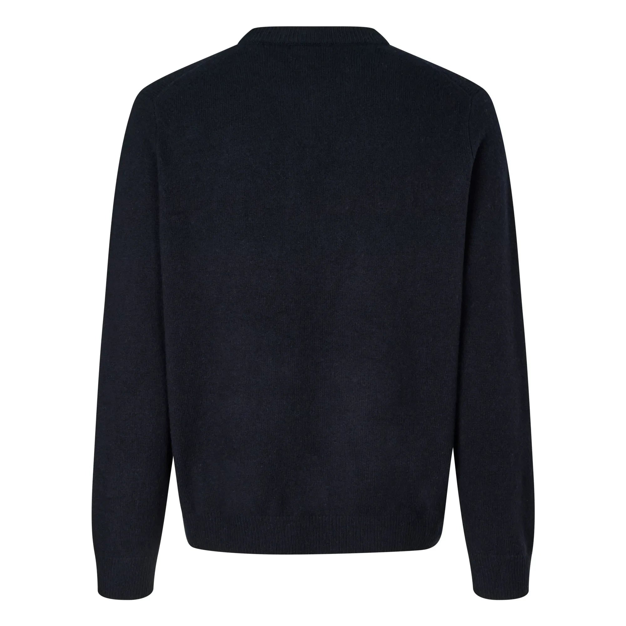 Samsoe Samsoe - Isak Wool Crew Neck Sweater | Dark Blue
