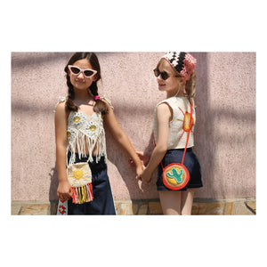 Kalinka - Atacama Crochet Fringed Top | Ecru
