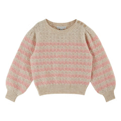 Emile et Ida - Ecru Wool Wave Sweater