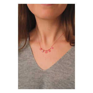 Ivarene - 5 Damlalı Kolye | Rhodochrosite
