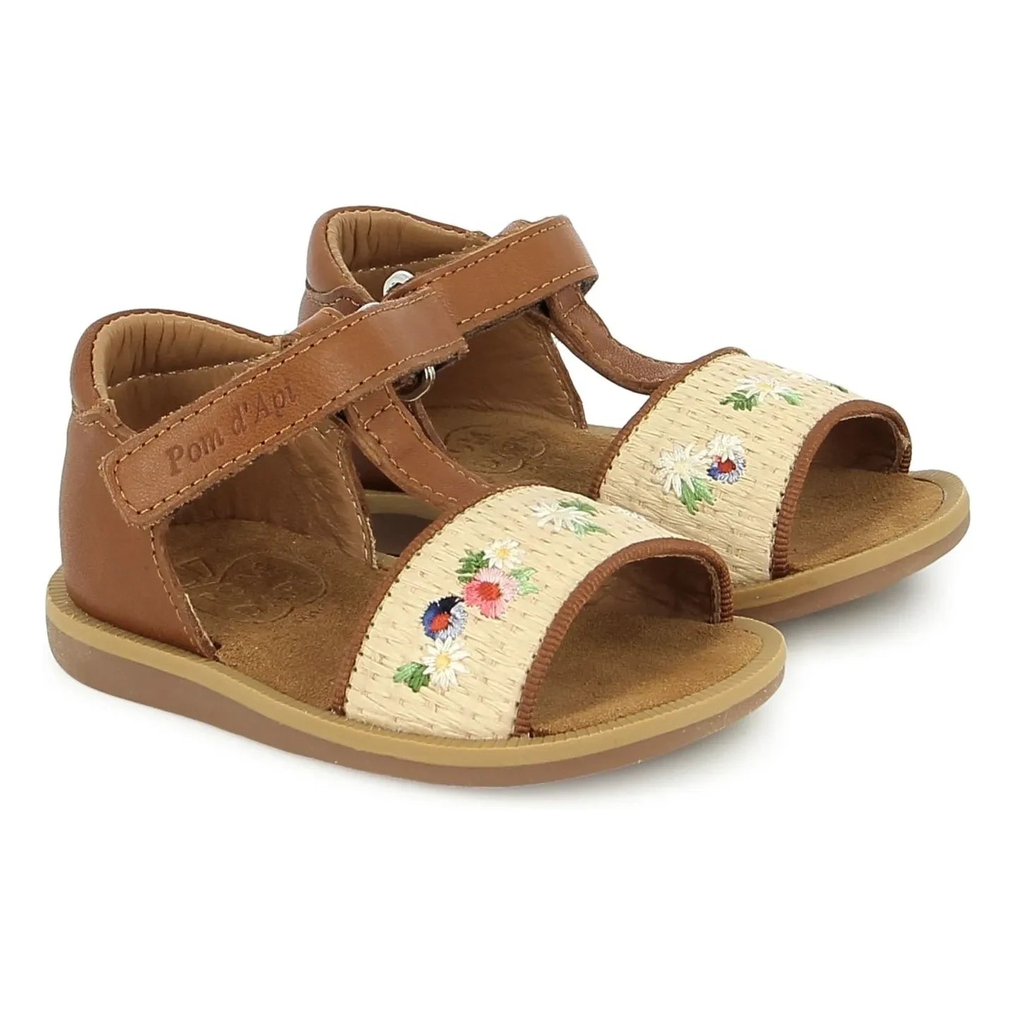 Pom d'Api - Air Natur Fleurs sandaletler | Cannelle