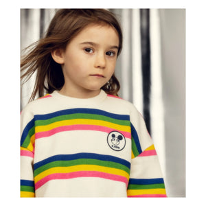 Mini Rodini - Organic Cotton Striped Sweatshirt | Ecru
