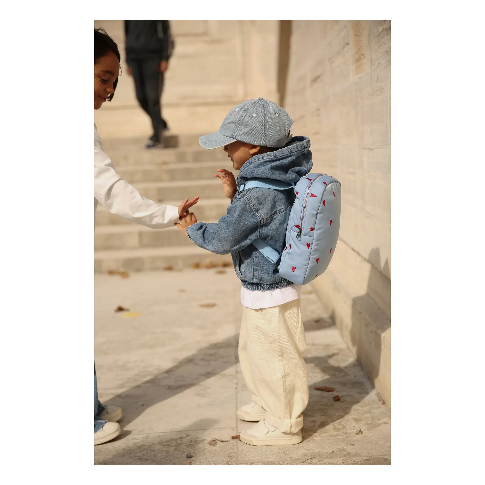 Studio Noos - Puffy Hearts Backpack | Light Blue