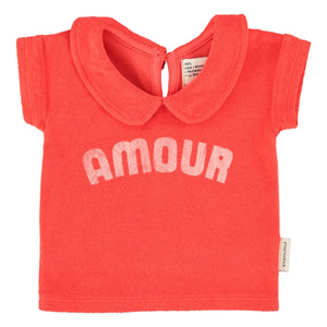 Piupiuchick - Amour Eponge Bio-Baumwoll-T-Shirt | Rot