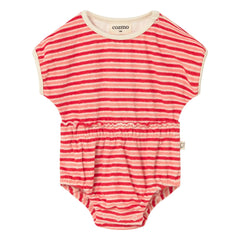 Cozmo - Gianna Gestreifter Frottee-Body | Rot