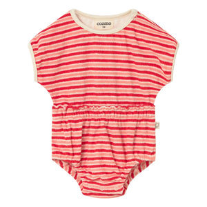 Cozmo - Gianna Gestreifter Frottee-Body | Rot