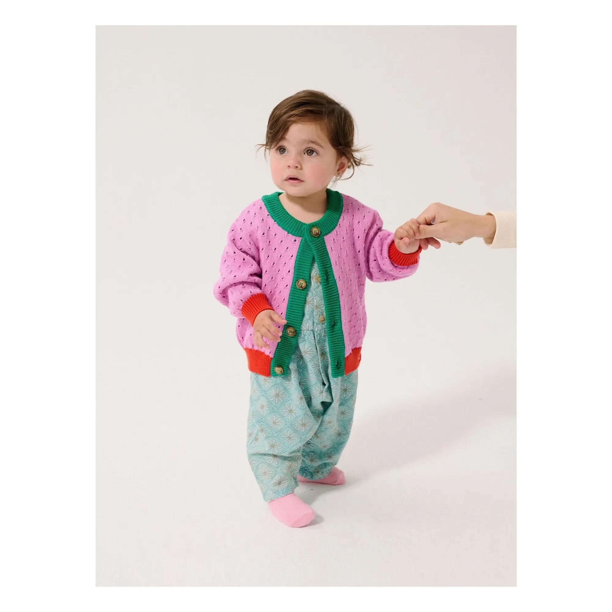 Bobo Choses - Bio-Baumwoll-Strickjacke mit Colorblocking | Lila