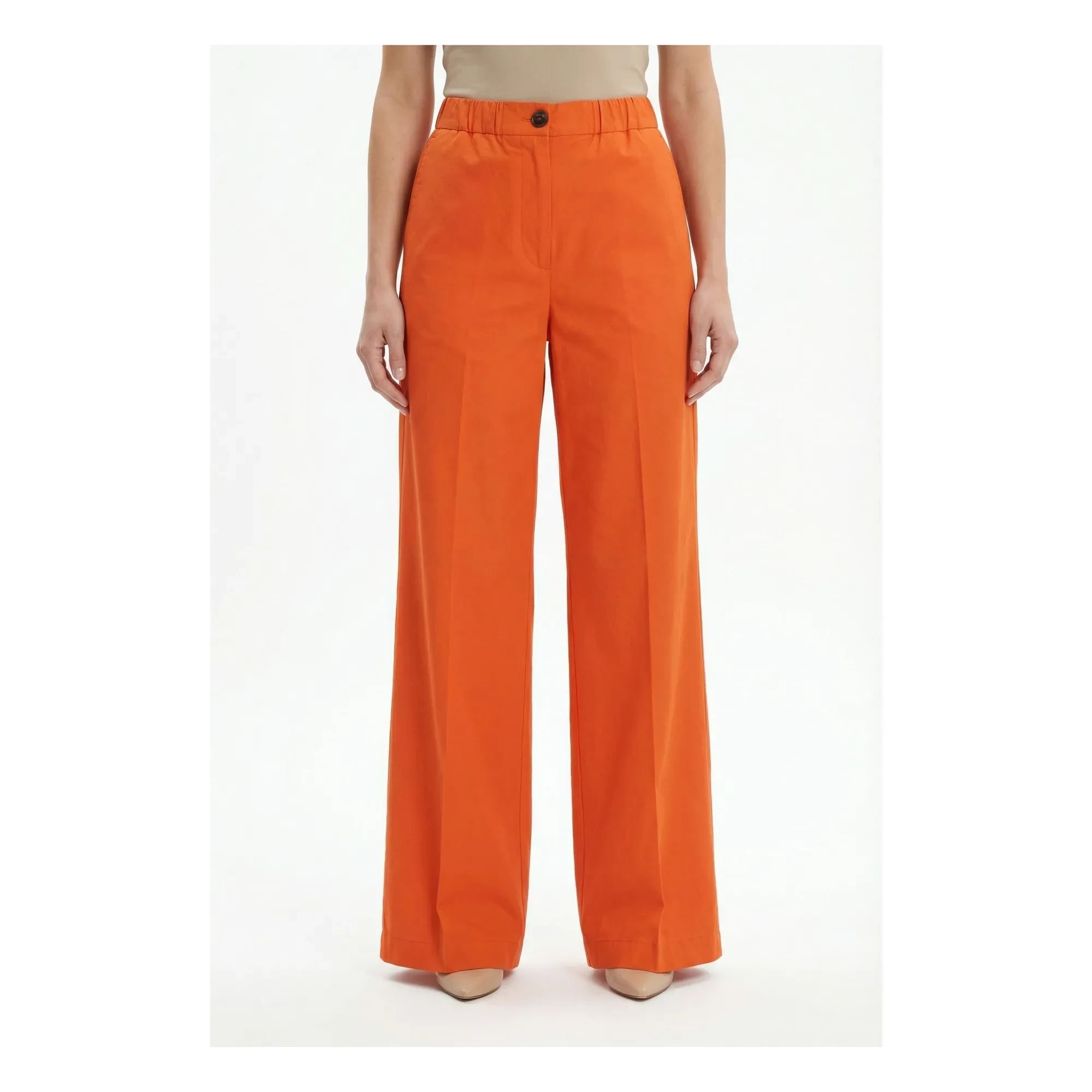 Pomandère - Cotton Gabardine Pants | Coral