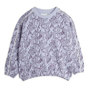 Mini Rodini - Organik pamuk leopar sweatshirt | Lila