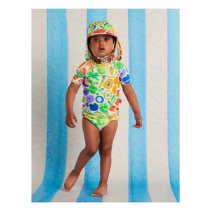 Halcyon Nights - Früchte Recyceltes Faser UV-Schutz Badeshirt | Ecru