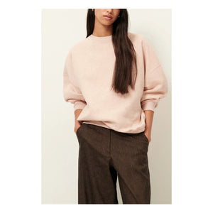 Sessùn - Chebbi Oversize Organik ve Geri Dönüştürülmüş Pamuk Sweatshirt | Marled pembe