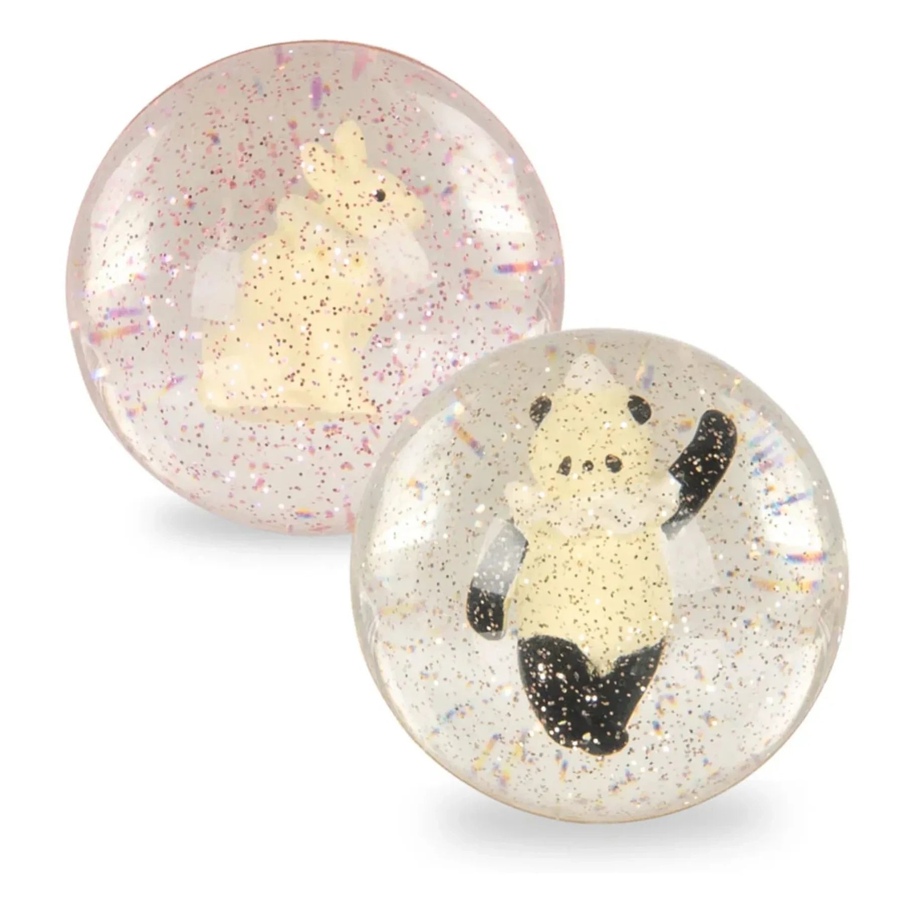 Konges Sløjd - Bunny/Panda Hüpfball-Set - 2-teilig | Rosa