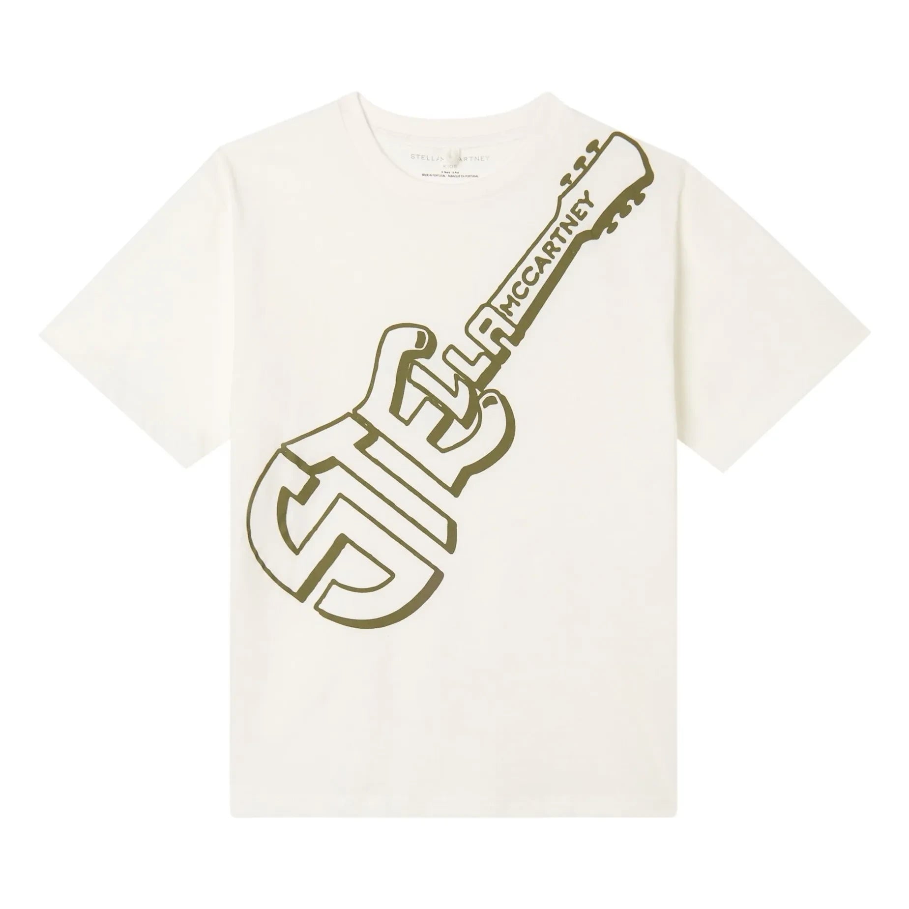 Stella McCartney Kids - Stella Guitare Tişört Organik pamuk | Fildişi
