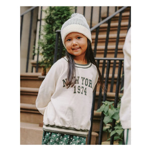 Rylee + Cru - Raglan Sweat New York Mini | Ecru