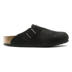 BIRKENSTOCK - Boston Süet Terlikler - Yetişkin Koleksiyonu | Siyah