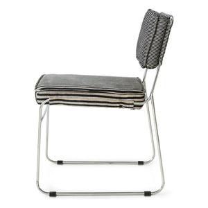 HKliving - Endless çizgili sandalyeler - 2’li set | Gri