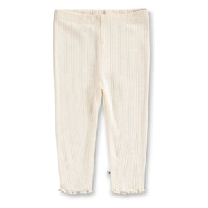 Molo - Sidse Leggings aus Bio-Baumwolle mit Rippbündchen | Elfenbein