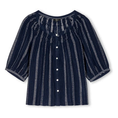 Rails - Striped Blouse Rix | Navy Blue