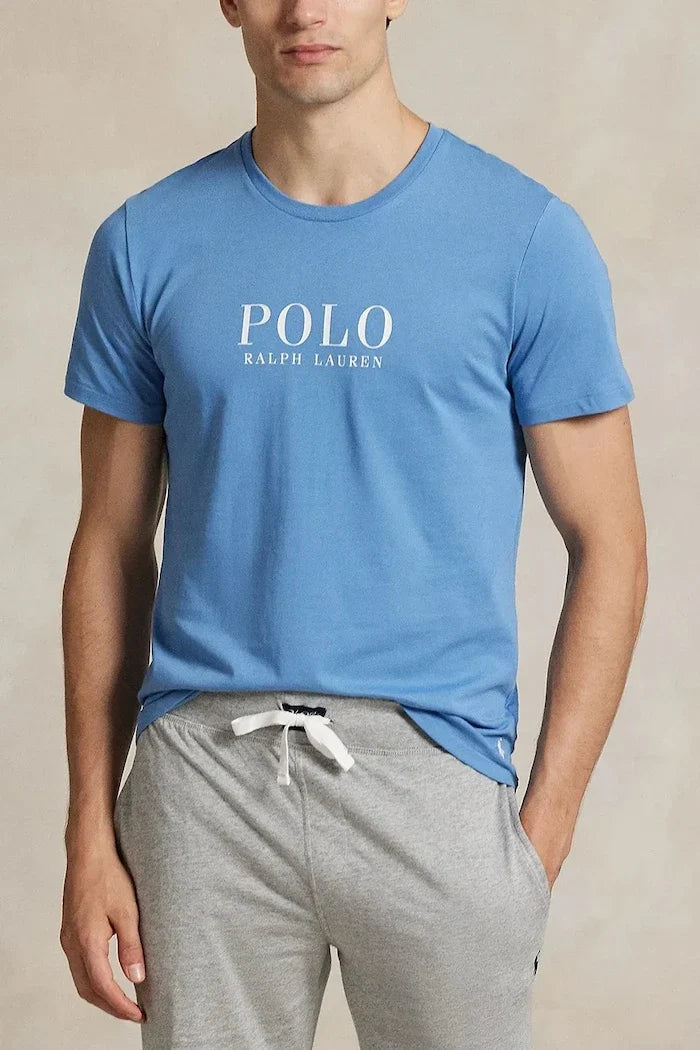 Kısa Kollu Pamuklu Pijama Üstü Polo Ralph Lauren