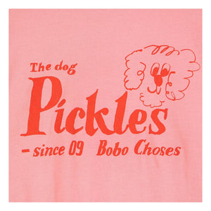 Bobo Choses - The Dog Pickles Organik pamuklu Tişört | Pembe