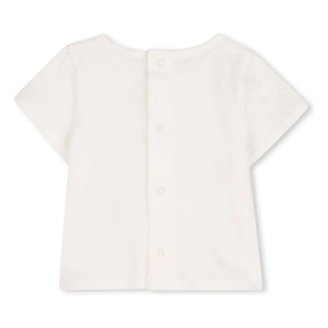 Chloé - Strampler- und T-Shirt-Set aus Bio-Baumwolle | Pfirsich
