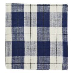 Madam Stoltz – Kariertes Baumwolltuch | Blau