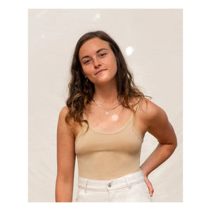 Matona - Cropped Organic Cotton Tank Top - Women's Collection | Powder