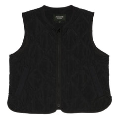 Finger in the nose - Tara Piped Sleeveless Jacket | Black