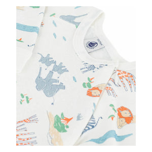 Petit Bateau - Dors Bien Zip Savane Pijama | Beyaz