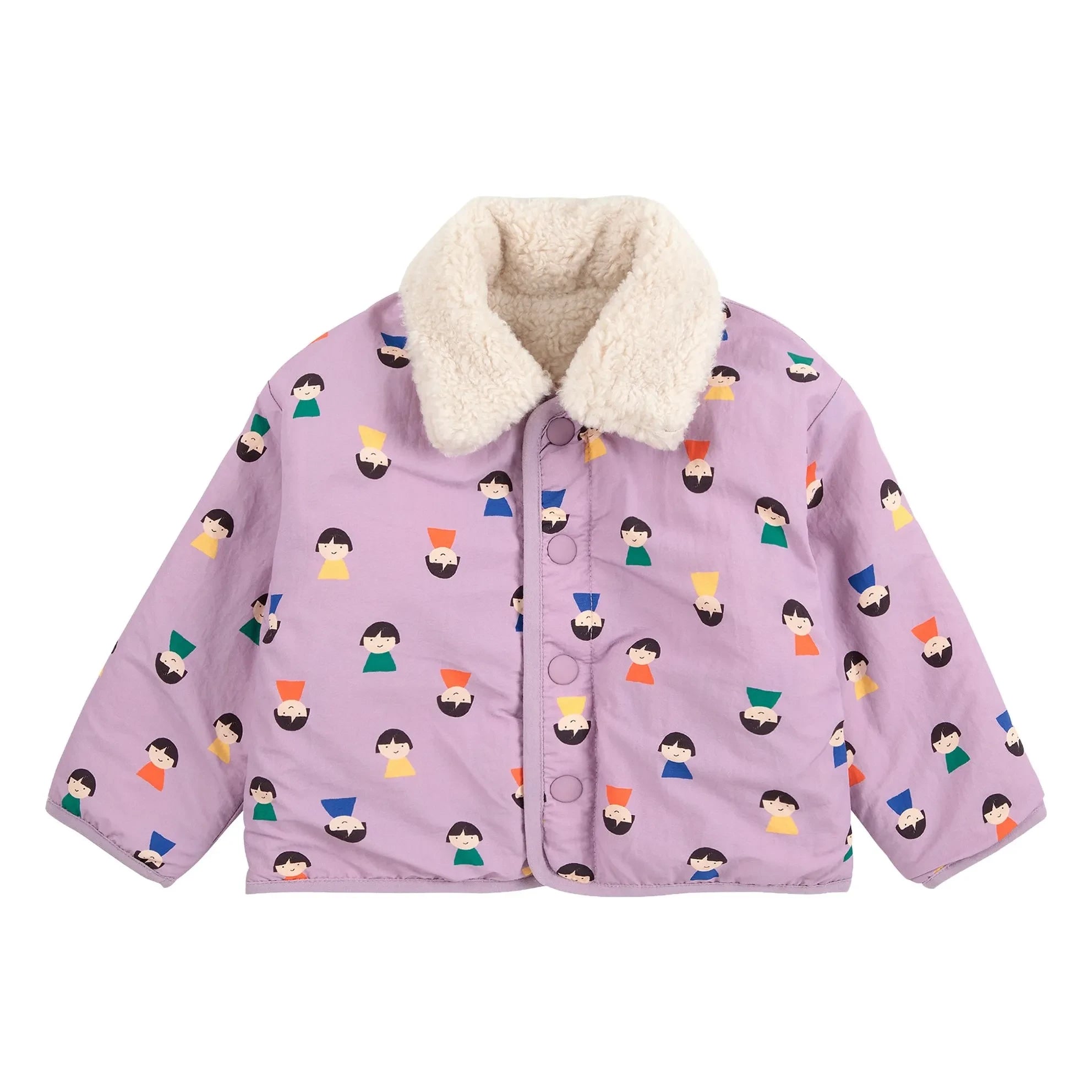 Bobo Choses - Wende-Sherpa-Jacke Recycelte Faser | Lila