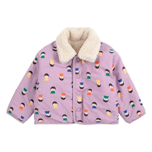 Bobo Choses - Wende-Sherpa-Jacke Recycelte Faser | Lila