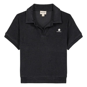 We Are Kids - Leonard Organic Cotton Towel Polo T-Shirt | Black