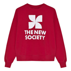 the new society - TNS Logo Cotton Sweatshirt | Red