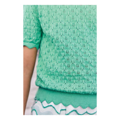 Tartine et Chocolat - Feston Maille Tişört | Yeşil