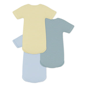 Petit Bateau – 3er-Set gestreifte Bodys | Gelb