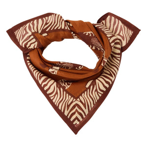 Apaches - Small Zebra Pattern Dupitta Shawl | Brown