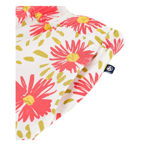 Petit Bateau - Crépon-Hose mit Blumenmuster aus Bio-Baumwolle | Weiß