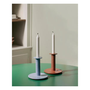 Hay - Barro Terracotta Candle Holder, Rui Pereira | Light Blue