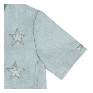 Donsje - Denim Chellèe Sterne Jacke | Hellblau