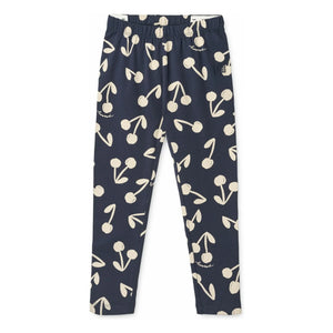 Liewood - Marie Cherries Organic Cotton Leggings | Navy Blue