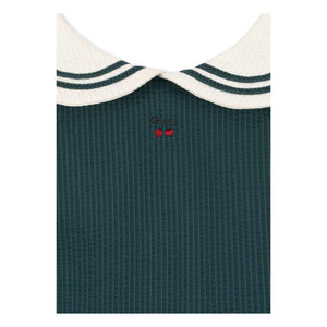 Konges Sløjd - Sailor Recycled Fibre Ribbed Swimsuit | Dark green
