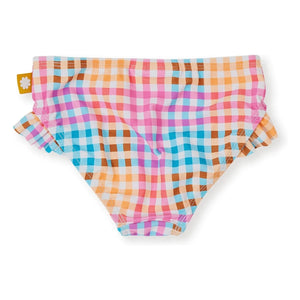 Goldie + Ace - Badehose mit Karos | Rosa