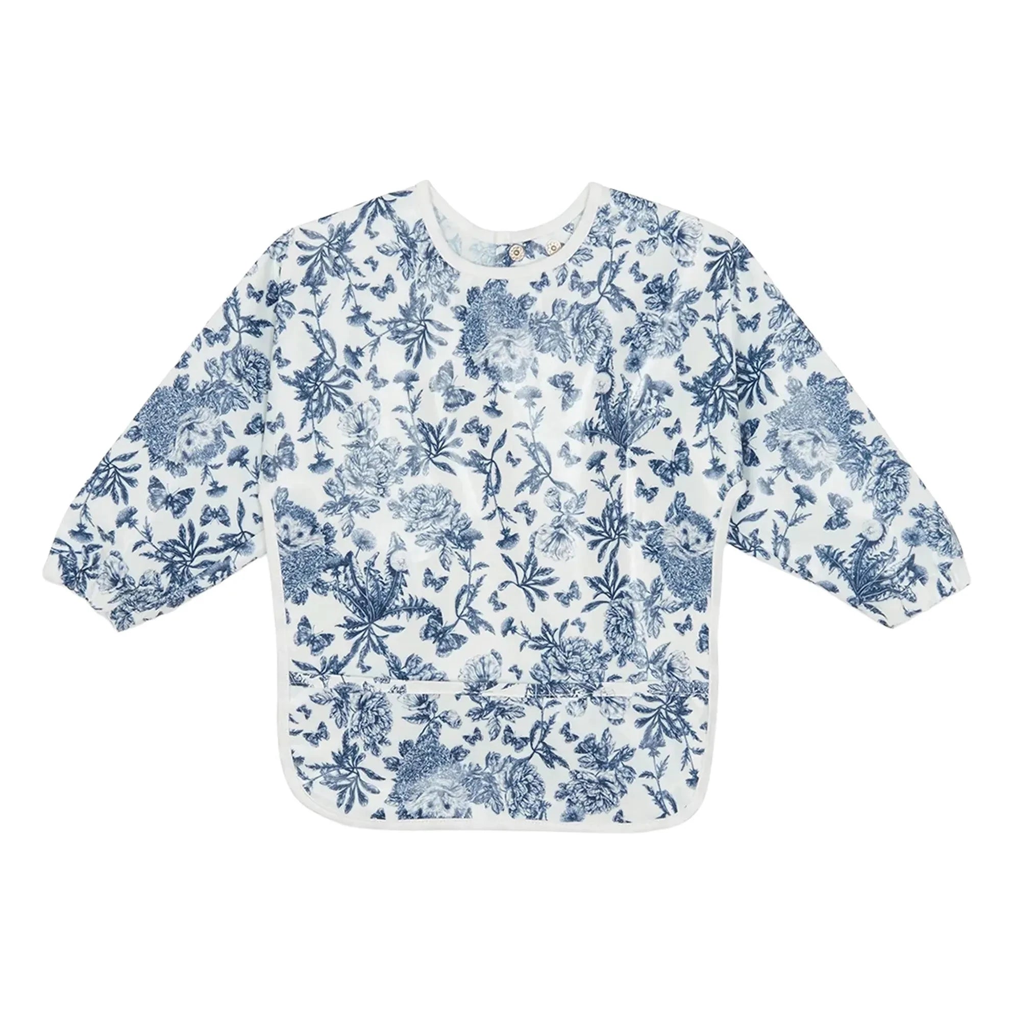 Tartine et Chocolat - Toile de Jouy Printed Sleeveless Bib | Navy Blue